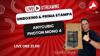 ANYCUBIC PHOTON MONO 4  unboxing e prima stampa [upl. by Haissi382]