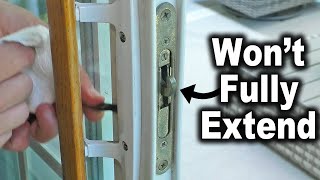 Sliding Glass Door Wont Lock  How to Fix a Frozen Sliding Door Latch [upl. by Miof Mela]