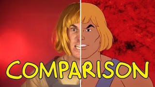 HeMan Live Action Intro  Homemade Side by Side Comparison [upl. by Aicella606]