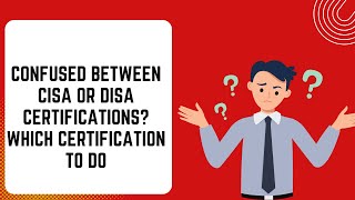 CISA Vs DISA  CISA Training  CISA Certification 2024 [upl. by Annad]