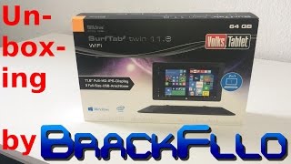 BrackFllo packt aus Unboxing Trekstor SurfTab Twin 116 Pro [upl. by Karia976]