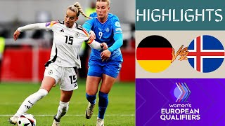 🇩🇪 Germany vs Iceland 🇮🇸 Womens EURO Qualifying Highlights  Group A4 [upl. by Niaz]