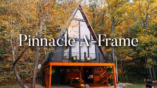 Family Builds Dream Custom Small AFrame on Farm Full Airbnb Tour [upl. by Enel972]