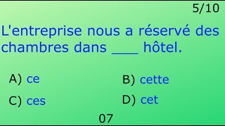 B1B2  10 FRENCH Grammar Questions  Medley N°03 of Grammar Exercises  FRENCH QUIZ [upl. by Sadira459]