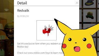 I GOT THE ROBLOX REDVALK FROM A RARE BONUS TOY CODE 800 EXIST [upl. by Akimal895]