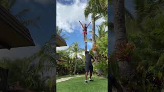 🤸🏽 Cartwheel ups are so much fun 💪🏾 familygoals cheerfamily cheerleading aloha hawaii acro [upl. by Nirek]