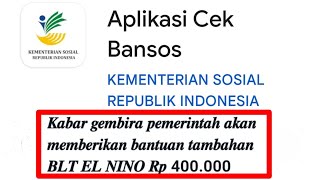 SEGERA DAFTAR APLIKASI CEK BANSOS BIAR DAPAT BANTUAN BLT EL NINO [upl. by Amikehs]