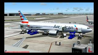 AA1815 777200ER AMERICAN AIRLINES LOS ANGELES  MIAMI [upl. by Reyem]