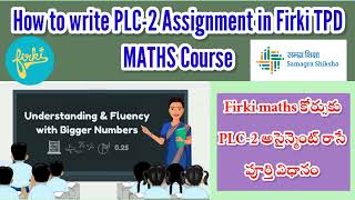 How to write PLC2 Assignment in FirkiPLC2 AssignmentFirki TPD Maths coursePLC2Assignment [upl. by Sarene600]