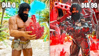 ¡SOBREVIVÍ 100 DÍAS en ARK Survival Evolved CRYSTAL ISLES La Película [upl. by Tessa816]