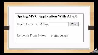 Part 5  Spring MVC Application with Ajax  Ashok IT [upl. by Torrlow]