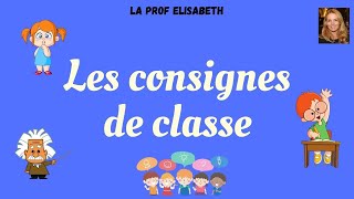 Les consignes de classe en français  Niveau A1 de FLE [upl. by Norton783]