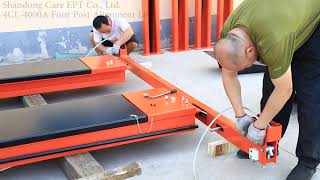 How to Assemble and Install Four Post Car Lift 4CL4000A Installing Guide [upl. by Esmond]