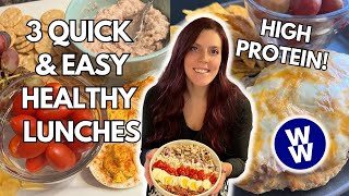 3 QUICK amp EASY HIGH PROTEIN HEALTHY LUNCH RECIPES  WW weightwatchers Points Calories amp Macros [upl. by Yeca]