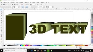 How to use Extrude Tool in CorelDraw and 3d text in corel draw Learn CorelDraw in hindi tutorial 24 [upl. by Ynoyrb348]