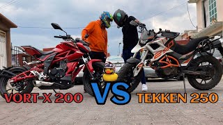 TEKKEN 250 🆚 VORTX 200 ¿QUIEN GANARÁ😱  ZGRIDER🏍️ [upl. by Buckler]