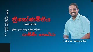 Advanced Level Combined Maths ත්‍රිකෝණමිතිය Thrikonamithiya I කොටස [upl. by Rosane]