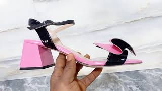 Bertha Pink Black Tuscany Leather Sandals [upl. by Barbara-Anne]