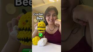 Diy crochet plushie bee crochet youtubeshorts diy crochetpatterns crochetprojects [upl. by Suiradel140]