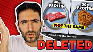 What Ive Learned Protein Video DELETED AND DEBUNKED [upl. by Ball140]