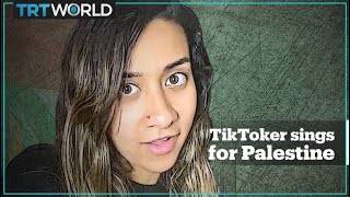 TikToker sings for Palestine [upl. by Trish]