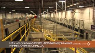 FedEx Ground Opens Automated Distribution Facility In Gwinnett [upl. by Namyaw]