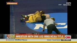 CNN Onelegged wrestler Anthony Robles wins NCAA title [upl. by Iznekcam659]