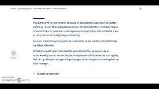 Officialprincippet eller oplysningsprincippet [upl. by Malin]