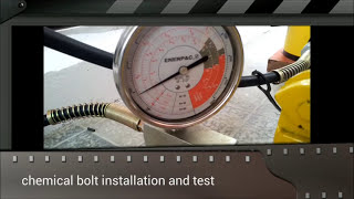 Chemical bolt installation and testing การติดตั้งพุกเคมีคอลโบลท์3J Special [upl. by Wager]