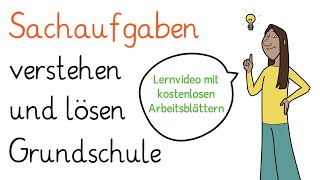 Sachaufgaben verstehen und lösen  Textaufgaben in der Grundschule  Mathematik einfach erklärt [upl. by Lamberto]