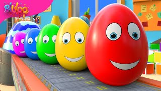 Surprise Eggs Kids Song  Colorful Eggs  BluLoo Nursery Rhymes amp Kids Songs [upl. by Ynaiffit]