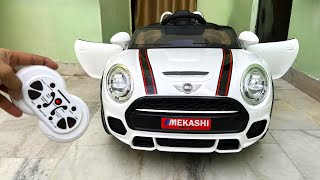 RC Mini Cooper Car Unboxing amp Testing  Remote Control Ride on Mini Cooper Car  Shamshad Maker 🔥🔥 [upl. by Namad]