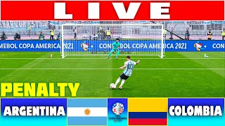 🔴LIVE PENALTY shootout  ARGENTINA vs COLOMBIA I FINAL  COPA AMERICA 2024  REALISTIC PES GAME [upl. by Shuman]