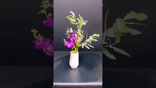 Elegant Purple Matthiola in White Vase flowerarrangement [upl. by Yeldnarb]