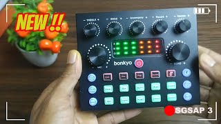 NEW SOUND CARD V8S BONKYO MIXER AUDIO EXTERNAL UNBOXING [upl. by Zetrok]