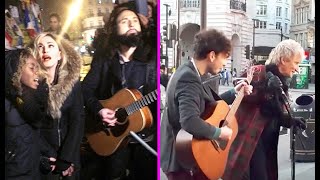 Celebrities Surprising Street Performers By Singing With Them [upl. by Eaver883]