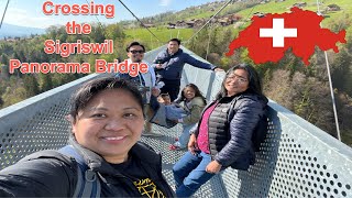 🌉 Crossing the Sigriswil Panorama Bridge from Sigriswil to Aeschlen 🇨🇭 [upl. by Yeo]