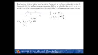 umh1148 201314 Lec005b Problema Interferencias Oscilaciones y ondas [upl. by Clayberg396]