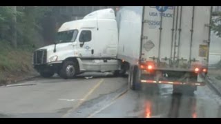 Boxtruck crashes at 11foot8 and then hits another low bridge [upl. by Issie]