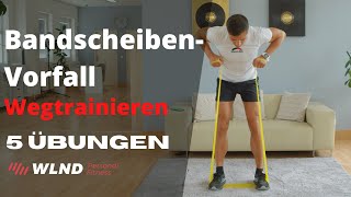 Bandscheibenvorfall wegtrainieren – 5 Übungen mit Theraband für zu Hause [upl. by Reitrac829]