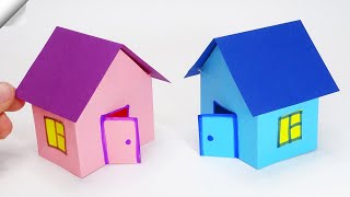 How To Make Easy Paper House  Easy paper toys [upl. by Pallua]