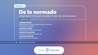 🔴Vivo  6° TallerquotDe lo normadoquotDirección de Concursos📘Concurso Titular de Directivos de Secundaria [upl. by Servais]