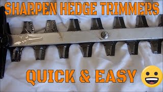 How To Sharpen and Clean Hedge Trimmer Blades The Easy Way [upl. by Tekcirc]