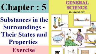 Substances in the surroundings their states and properties class 6 Excercise  6th standard science [upl. by Tterej177]