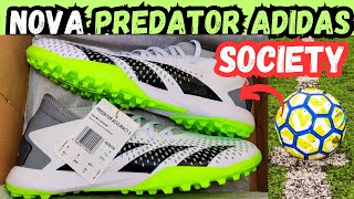 NOVA CHUTEIRA ADIDAS PREDATOR ACCURACY3 TF SOCIETY‼ PREÇO NA PROMOÇÃO 2023 BOA E BARATA CORRE LÁ [upl. by Asseneg]