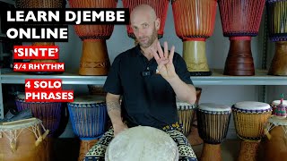 Sinte Solo Phrases Part 2  Learn Djembe Online [upl. by Almallah]