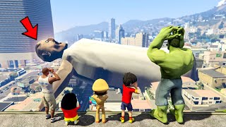 SHINCHAN FOUND BIGGEST EVER GRANNY WITH LITTLE SINGHAM CHHOTA BHEEM KICKO SHIVA IN GTA 5 [upl. by Giffard279]