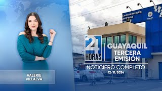 Noticiero de Guayaquil Tercera Emisión 12112024 [upl. by Pauletta]