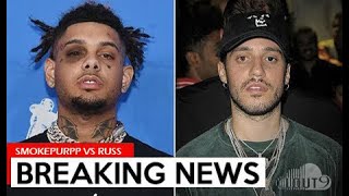 FULL FIGHT  Russ amp His GANG Beat Up RAPPER Smokepurpp in StreetBeef [upl. by Eiddam]