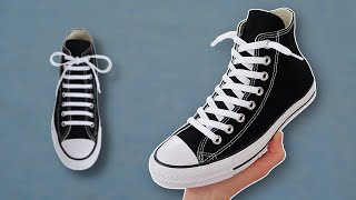 8 WAYS TO LACE CONVERSE CHUCK TAYLOR ALL STAR HIGH TOP BEST WAY [upl. by Kcaz]